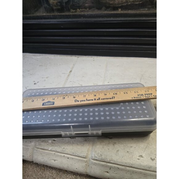 Other | Vintage Spacemaker Pencil Box Frosted Clear Plastic 9s Made In ...